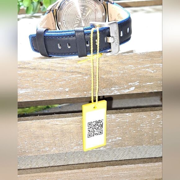 NWT INVICTA 18K PRO DIVER GOLD PLATED MENS SWISS MVMNT WATCH BLUE CALF LEATHER - Picture 9 of 16